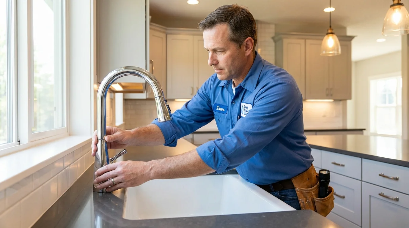 Kitchen faucet installation by Johns Plumbing LLC in Biola